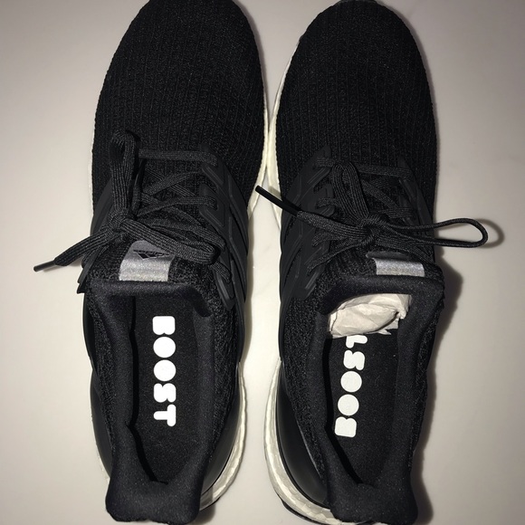 Mens Adidas Ultra Boost Black White Size 12 - Picture 4 of 6